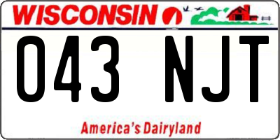 WI license plate 043NJT