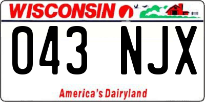 WI license plate 043NJX