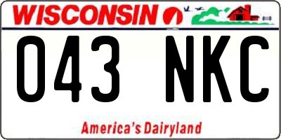 WI license plate 043NKC