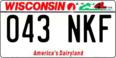 WI license plate 043NKF