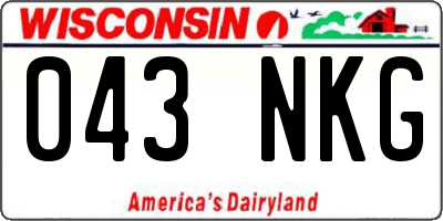 WI license plate 043NKG