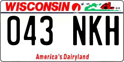 WI license plate 043NKH