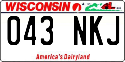 WI license plate 043NKJ