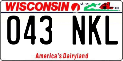 WI license plate 043NKL