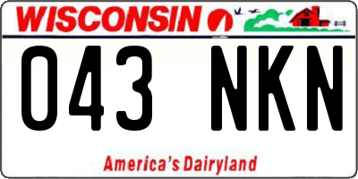 WI license plate 043NKN