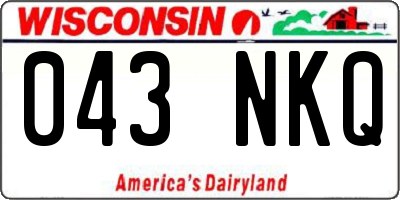 WI license plate 043NKQ