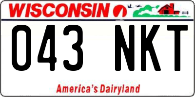 WI license plate 043NKT