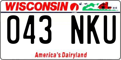 WI license plate 043NKU