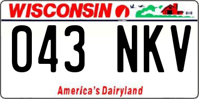 WI license plate 043NKV