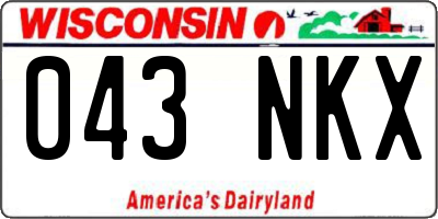 WI license plate 043NKX