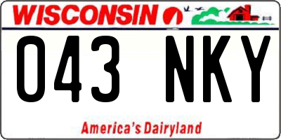 WI license plate 043NKY