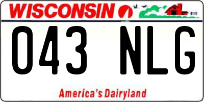 WI license plate 043NLG