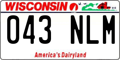 WI license plate 043NLM