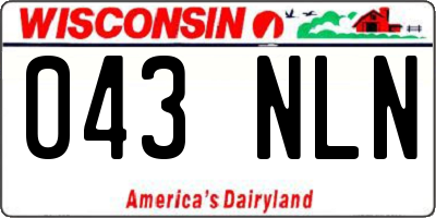 WI license plate 043NLN