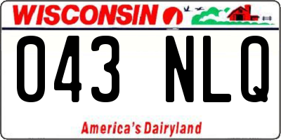 WI license plate 043NLQ