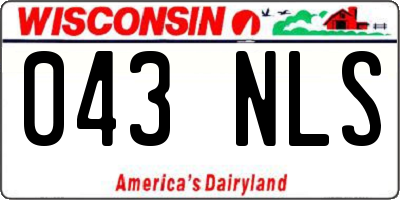 WI license plate 043NLS