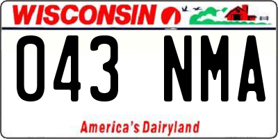 WI license plate 043NMA