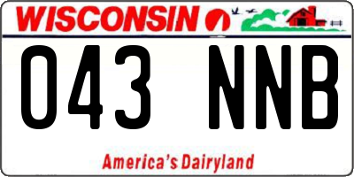 WI license plate 043NNB