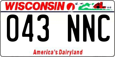WI license plate 043NNC