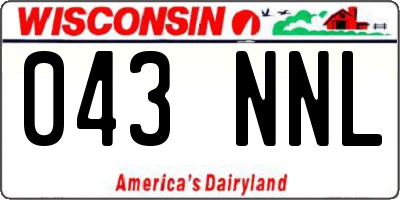 WI license plate 043NNL