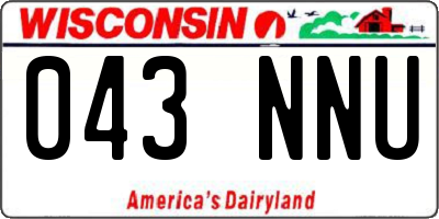 WI license plate 043NNU
