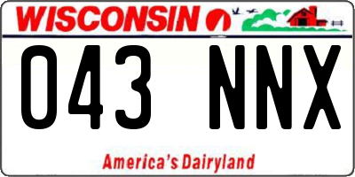 WI license plate 043NNX