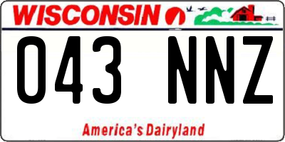 WI license plate 043NNZ