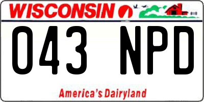 WI license plate 043NPD