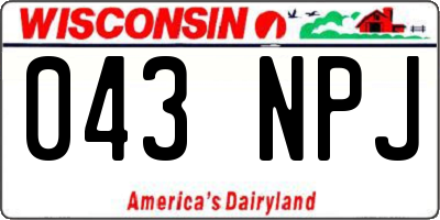 WI license plate 043NPJ