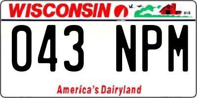 WI license plate 043NPM