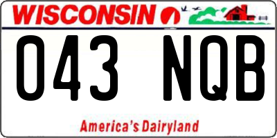 WI license plate 043NQB