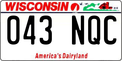 WI license plate 043NQC