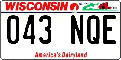 WI license plate 043NQE