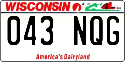 WI license plate 043NQG
