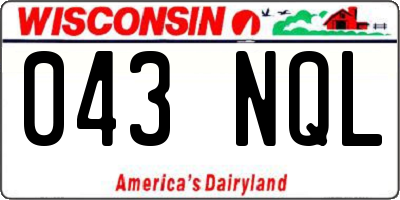 WI license plate 043NQL