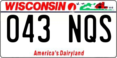 WI license plate 043NQS