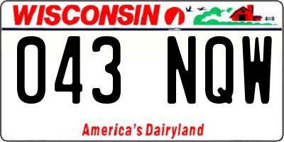 WI license plate 043NQW