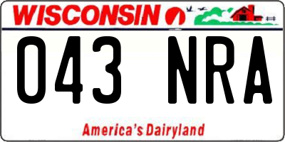 WI license plate 043NRA