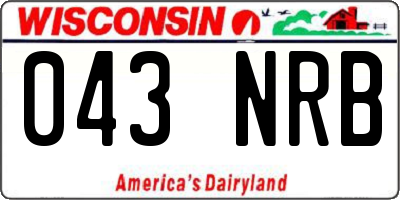 WI license plate 043NRB