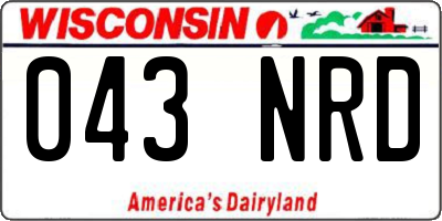 WI license plate 043NRD