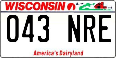 WI license plate 043NRE