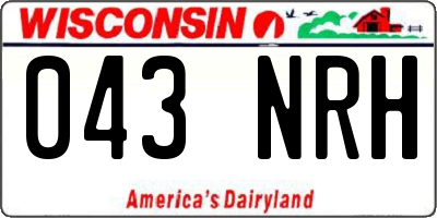 WI license plate 043NRH
