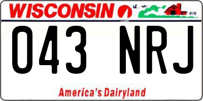 WI license plate 043NRJ