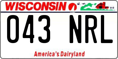 WI license plate 043NRL
