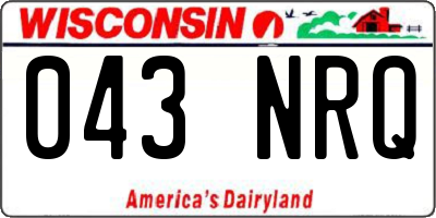 WI license plate 043NRQ
