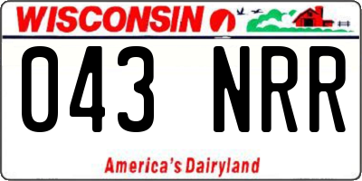WI license plate 043NRR