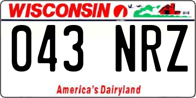 WI license plate 043NRZ