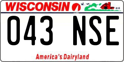WI license plate 043NSE