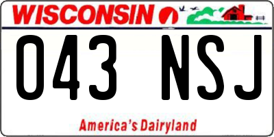 WI license plate 043NSJ