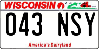 WI license plate 043NSY